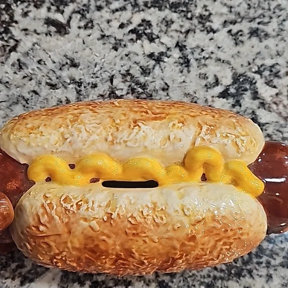 Cute Hot Doggie Dachshund Ceramic Bank - Picture 3 of 7